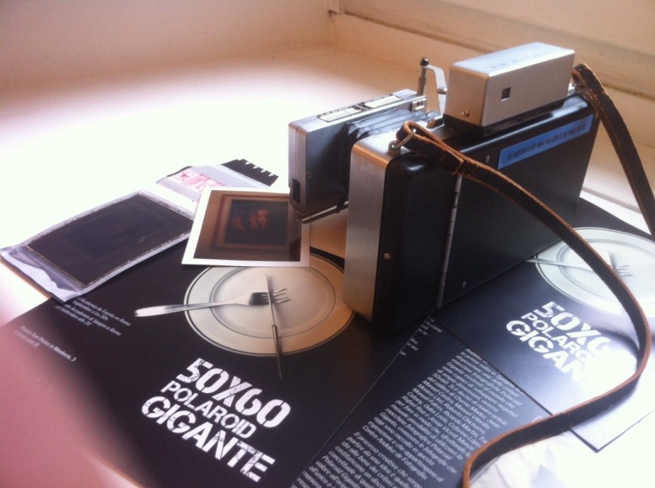L'etichetta sul dorso Polaroid 250
