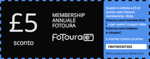 Coupon di Sconto per Fotoura Membership