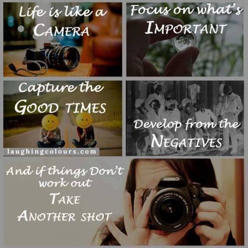 la vita è come la macchina fotografica