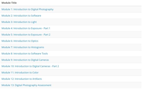 Harvard photography course