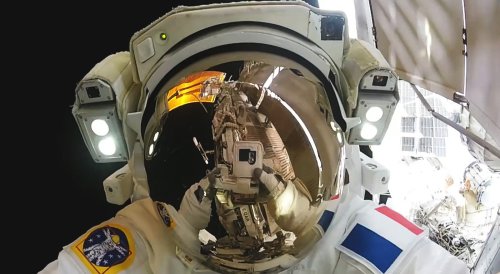 Space selfie by gopro